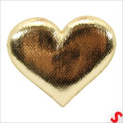 Yapışkanlı Kalp Sticker, 3,5 cm x 10 Adet - Altın