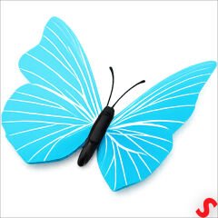 3D Baskılı PVC Kelebek SüS, 7,5 cm x 10 Adet - Mavi