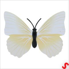 3D Baskılı PVC Kelebek SüS, 7,5 cm x 10 Adet - Beyaz