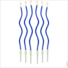 Spiral Krom MuM, 15 cm x 6 Adet - Mavi