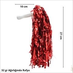 Gösteri Ponponu, 2 Adet x 32 gr - Kırmızı