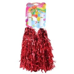 Gösteri Ponponu, 2 Adet x 32 gr - Kırmızı