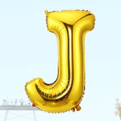 J Harf Folyo Balon, 100 cm - Altın