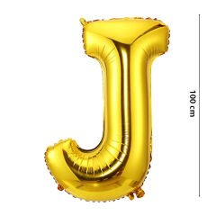 J Harf Folyo Balon, 100 cm - Altın
