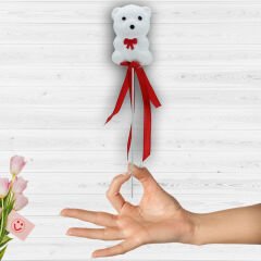 Ayıcık Çubuk, 22 x 4,5 x 3 cm Beyaz - 1 Adet