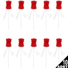 Ayıcık Çubuk, 22 x 4,5 x 3 cm Kırmızı - 1 Adet