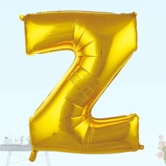 Z Harf Folyo Balon, 100 cm - Altın