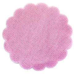 Kesilmiş Tül, 22 cm Metal Simli Organze, 25 Adet PEMBE