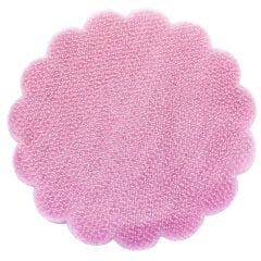 Kesilmiş Tül, 22 cm Metal Simli Organze, 25 Adet PEMBE