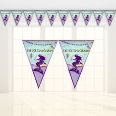 Deniz Kızı İyiki Doğdun Üçgen Bayrak Flama - 2,00 mt.