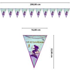 Deniz Kızı İyiki Doğdun Üçgen Bayrak Flama - 2,00 mt.