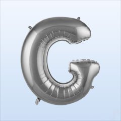 G Harf Gümüş Folyo Balon - 76 cm
