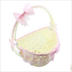 Sallanan Pembe SüSLü Beşik Sepet - 34cm x 30cm