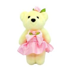 Süslü Minik Ayıcık Süs, 11cm x 6cm - Pembe