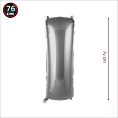 I Harf Gümüş Folyo Balon - 76 cm