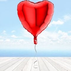 Kalp Folyo Balon, 45 cm - Kırmızı