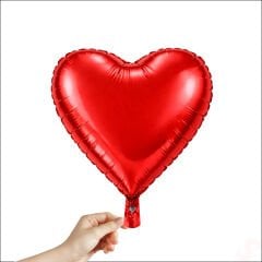 Kalp Folyo Balon, 45 cm - Kırmızı