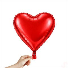 Kalp Folyo Balon, 45 cm - Kırmızı