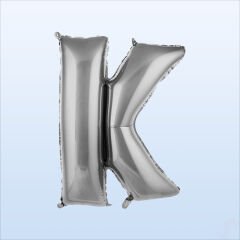 K Harf Gümüş Folyo Balon - 76 cm