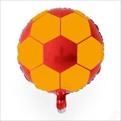 Sarı Kırmızı Futbol Topu Folyo Balon - 45 cm