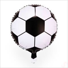 Siyah Beyaz Futbol Topu Folyo Balon - 45 cm
