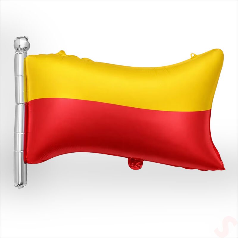 Sarı Kırmızı Bayrak Folyo Balon - 71 cm x 50 cm