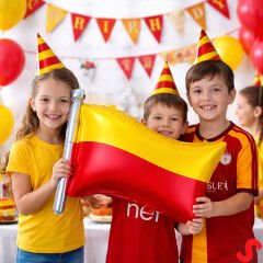 Sarı Kırmızı Bayrak Folyo Balon - 71 cm x 50 cm