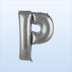 P Harf Gümüş Folyo Balon - 76 cm