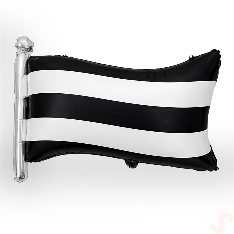 Siyah Beyaz Bayrak Folyo Balon - 71 cm x 50 cm
