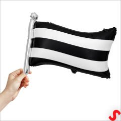 Siyah Beyaz Bayrak Folyo Balon - 71 cm x 50 cm