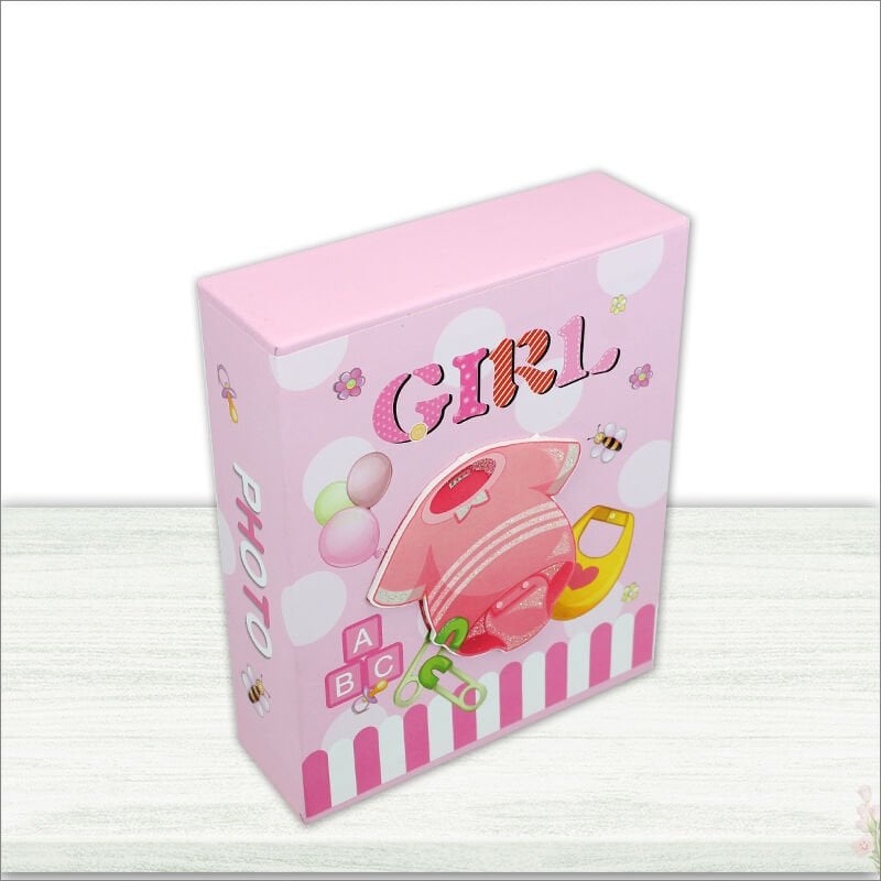 Bebek Fotoğraf Albümü 40 Resimlik Kutulu - Pembe