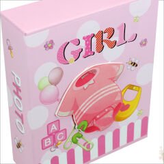 Bebek Fotoğraf Albümü 40 Resimlik Kutulu - Pembe