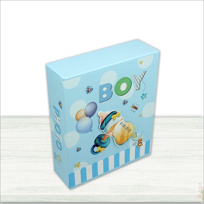 Bebek Fotoğraf Albümü 40 Resimlik Kutulu - Mavi