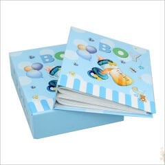 Bebek Fotoğraf Albümü 40 Resimlik Kutulu - Mavi