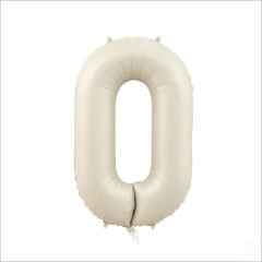 0 Yaş Rakam Krem Folyo Balon - 76 cm