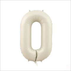 0 Yaş Rakam Krem Folyo Balon - 76 cm