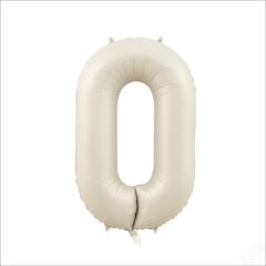0 Yaş Rakam Krem Folyo Balon - 76 cm