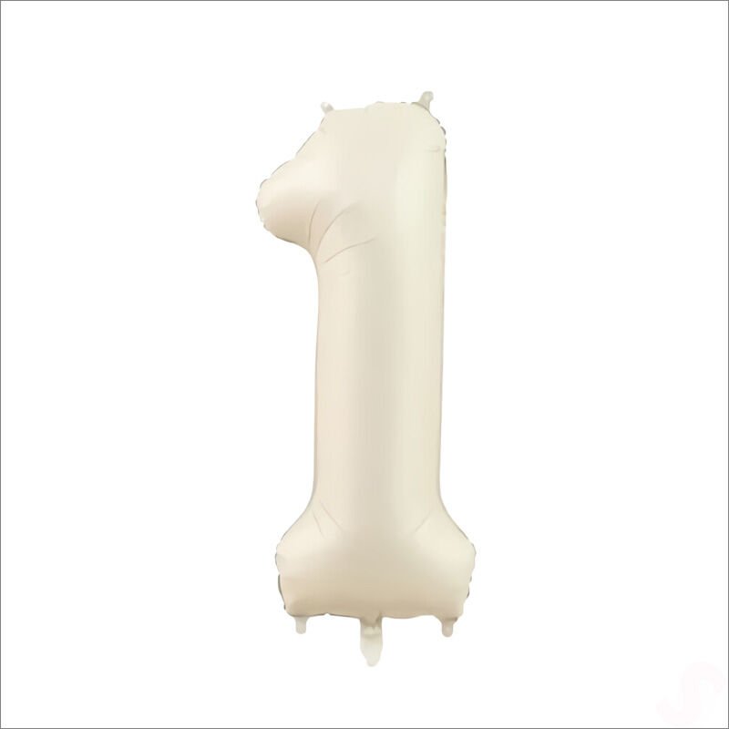 1 Yaş Rakam Krem Folyo Balon - 76 cm