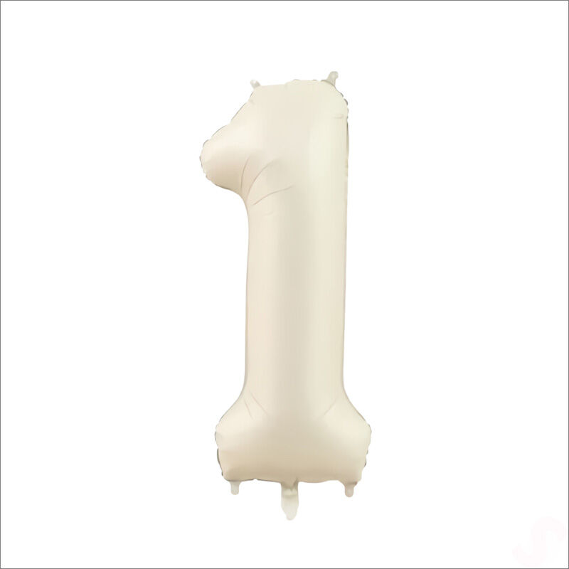 1 Yaş Rakam Krem Folyo Balon - 76 cm