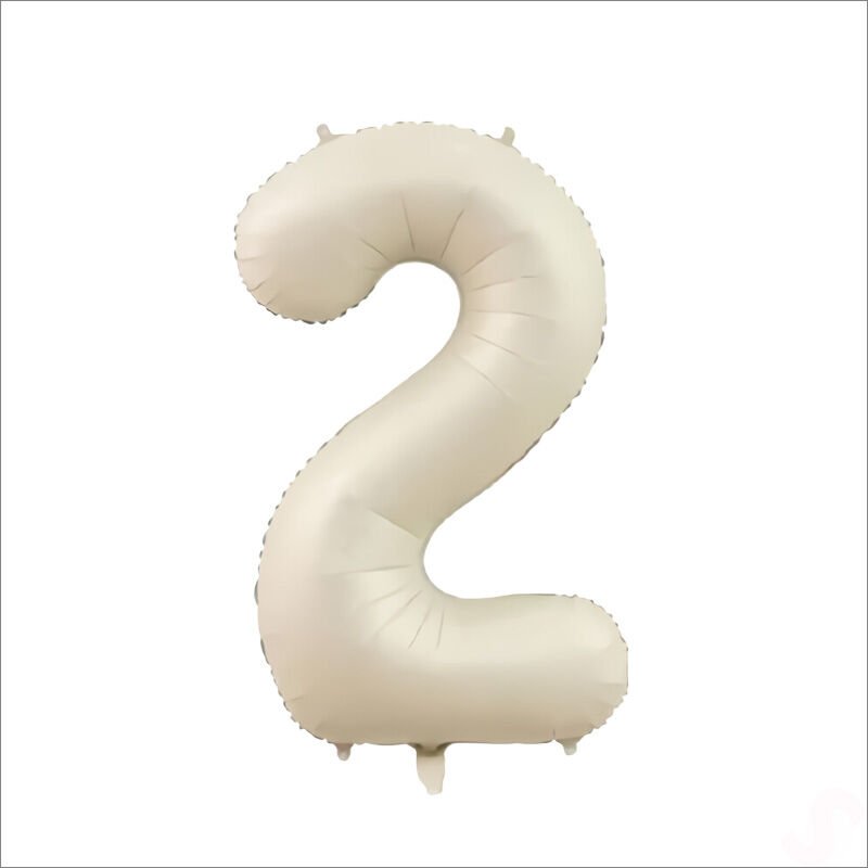 2 Yaş Rakam Krem Folyo Balon - 76 cm