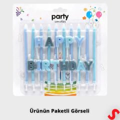 Mavi Happy Birthday Harf Mum Seti – 23 Parça