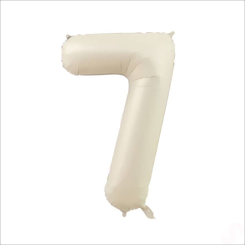 7 Yaş Rakam Krem Folyo Balon - 76 cm