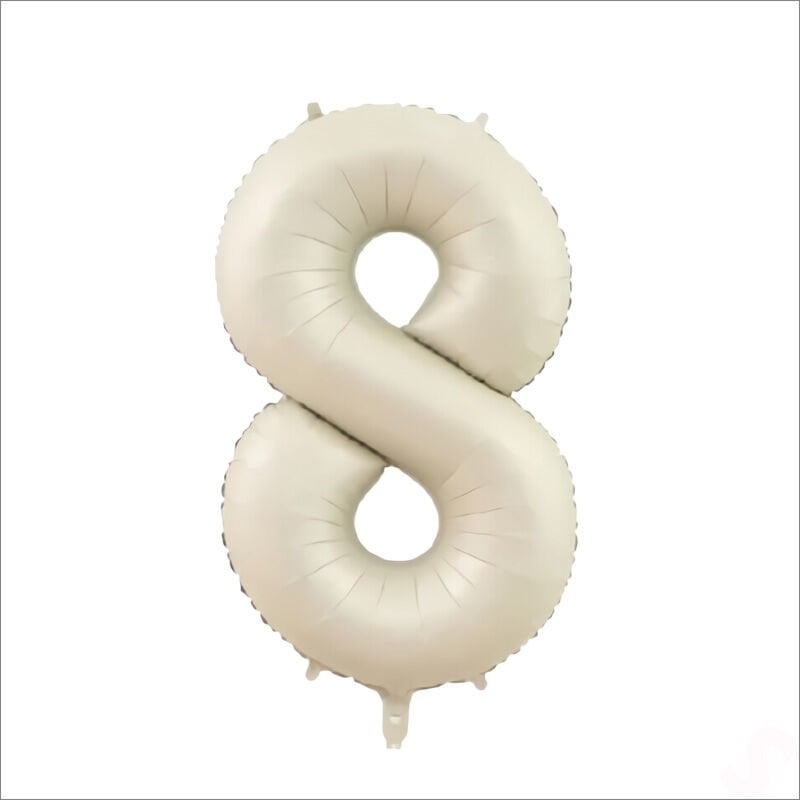 8 Yaş Rakam Krem Folyo Balon - 76 cm