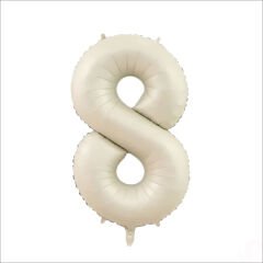 8 Yaş Rakam Krem Folyo Balon - 76 cm