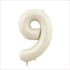 9 Yaş Rakam Krem Folyo Balon - 76 cm