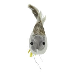 Tüylü Yapay Kuş, 7,50 cm - 1 Adet NATURAL