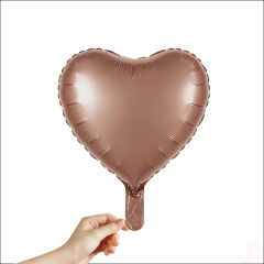 Kalp Folyo Balon, 45cm - Karamel