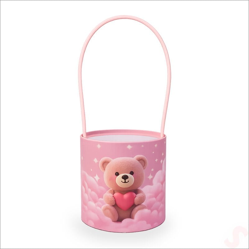 Hortum Saplı Ayıcık Kutu Büyük Boy - 16 cm