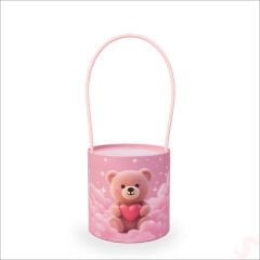 Hortum Saplı Ayıcık Kutu Orta Boy - 14 cm