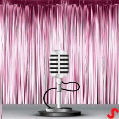 Kapı, Duvar ve Arka Fon Saçaklı Perde 1mt x 2mt - Pembe